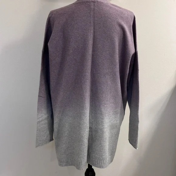 NWOT JJill PureJill long Cardigan. Purple and Gray. Size M - Picture 2 of 6